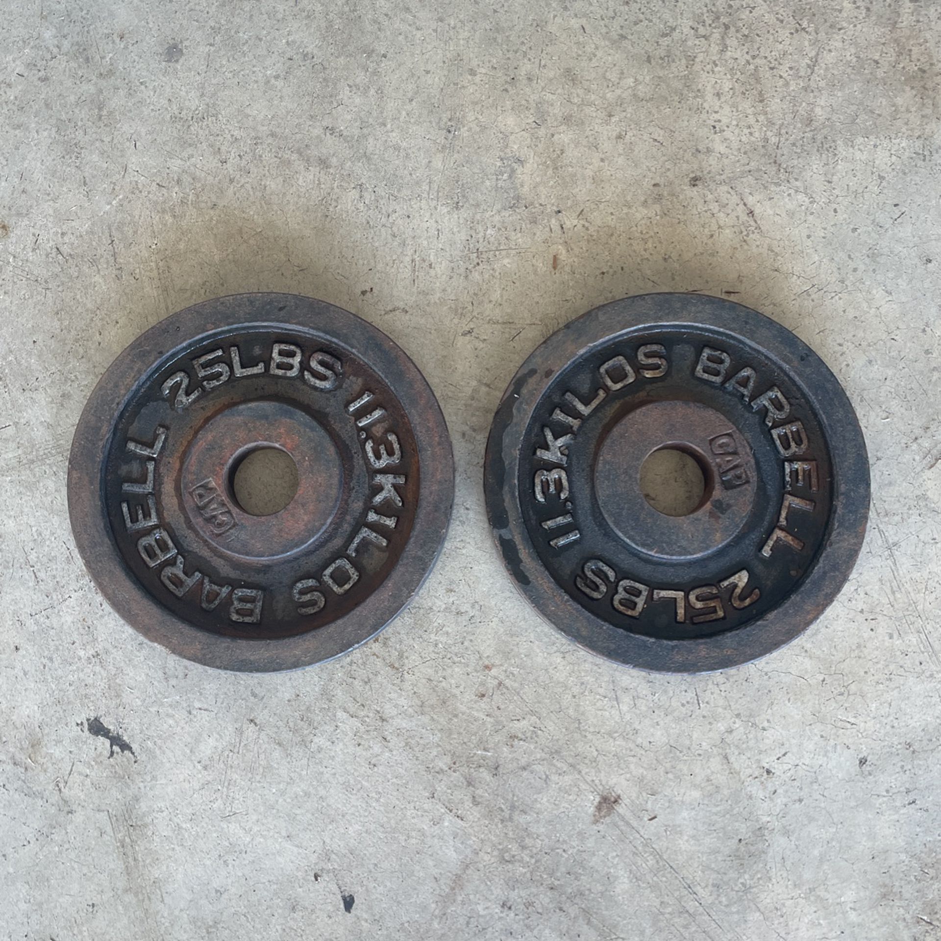 Pair of 25# Olympic Weights 