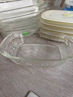 Princess house Clear Glass container with lids