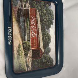 1995 Coca Cola Tray entitled 1905 Summer Covered Bridge by Jim Harrison