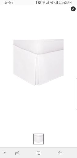 Twin white bed skirt