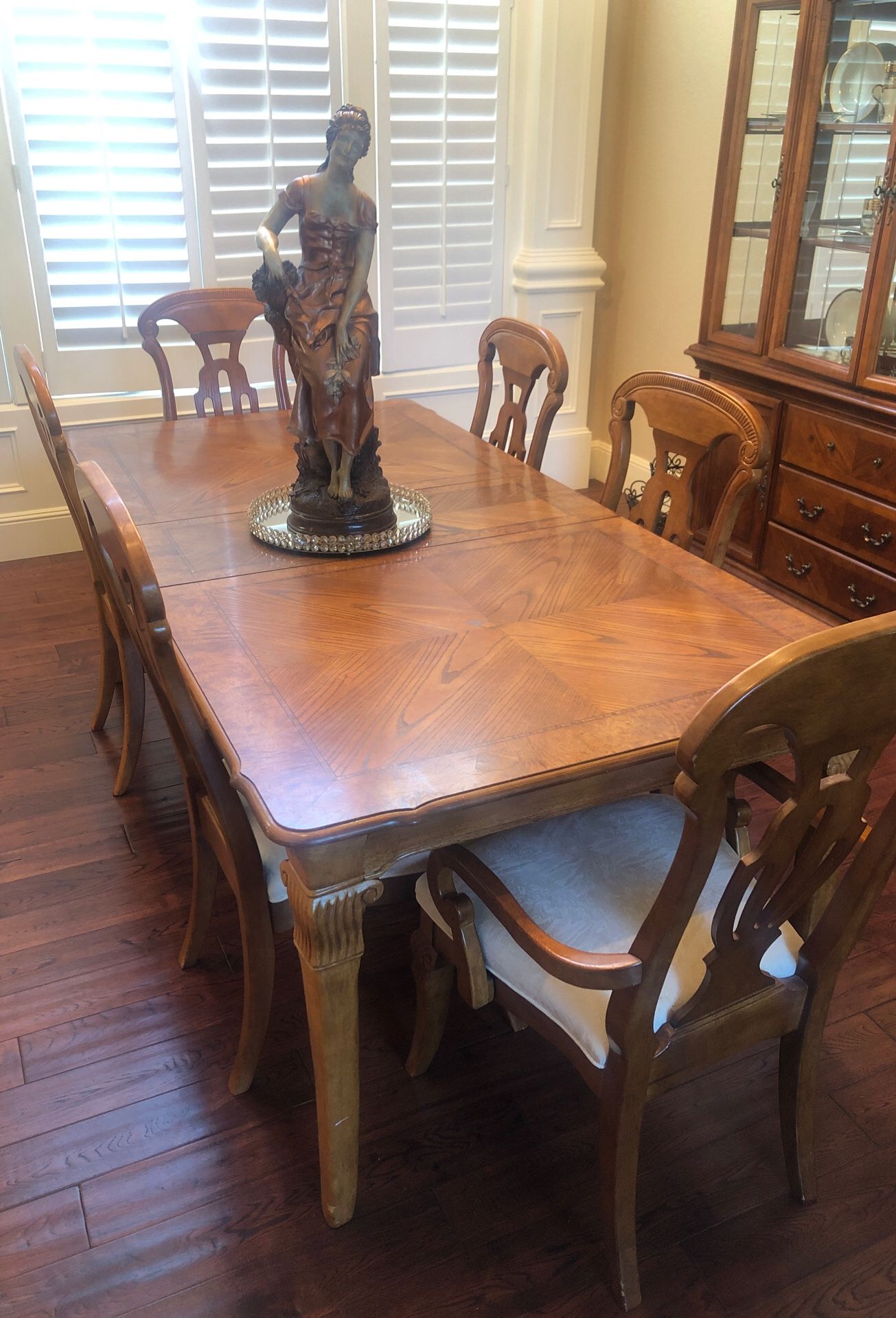 Dining table and matching hutch