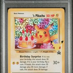 2021 POKEMON CELEBRATIONS BIRTHDAY PIKACHU-HOLO #24 PSA GEM MT 10