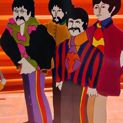 THE BEATLES HADE MADE METAL STAND UP,SINGED & NUMBERED