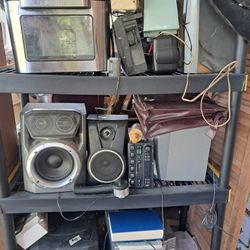 Shelving Full Of Electronics 