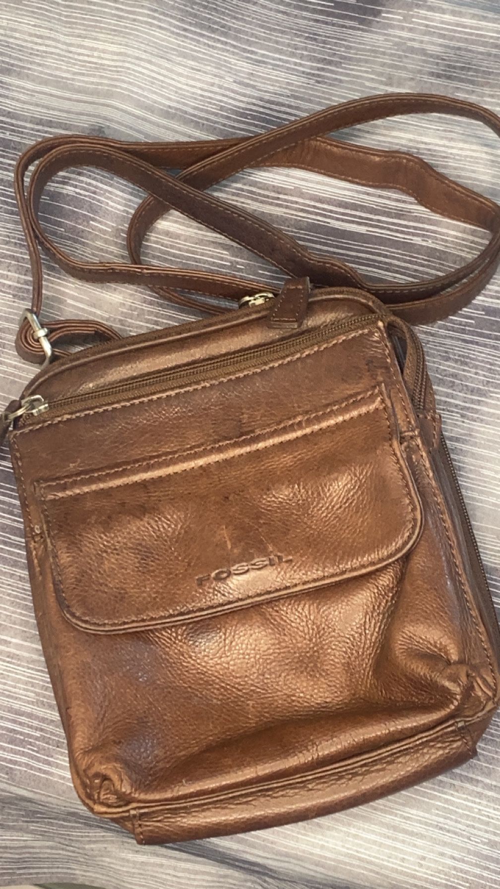Vintage Leather Fossil Crossbody