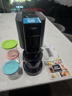Ninja CREAMi Ice Cream Maker NC300 with 3 Pints & Recipe Guide