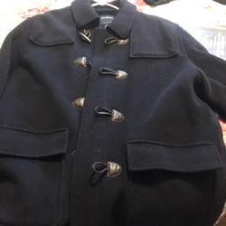 Mens Brooks Brothers Wool Navy Duffle Coat