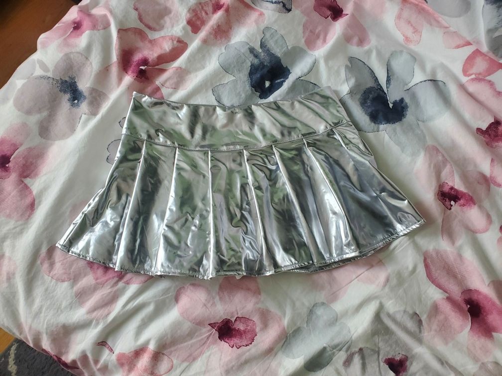 SHEIN Holographic Mini Skirt