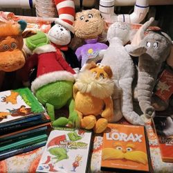 DR.SEUSS PLUSHIES, BOOKS, DVDS