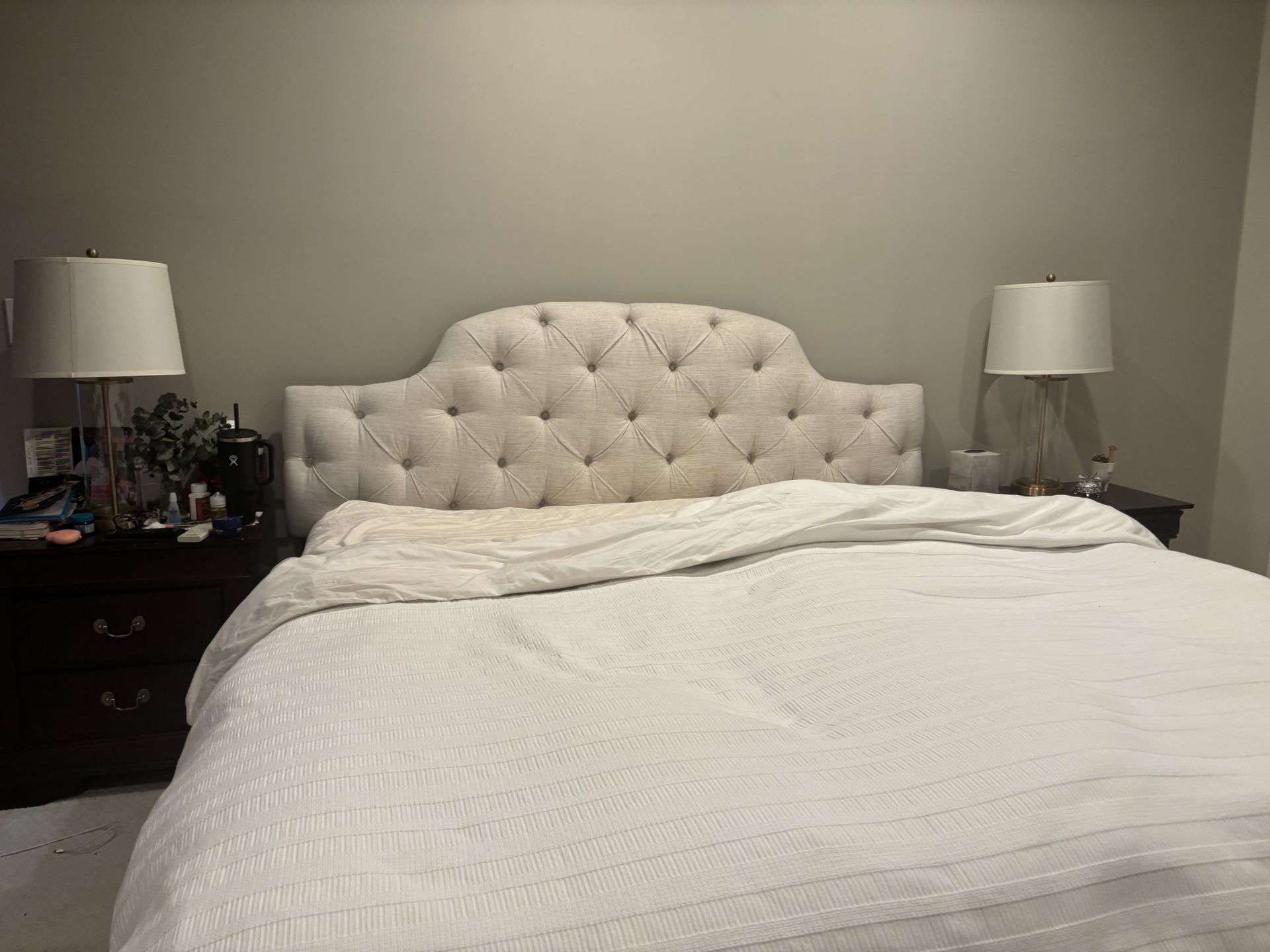 Tufted King Headboard And Bed Frame