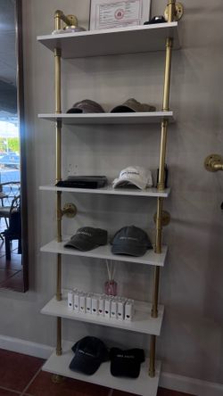 Wall golden shelf