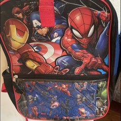 Mochila Súper Héroes Nueva Sin Etiqueta Grande