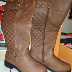 High Women's Beige Boots