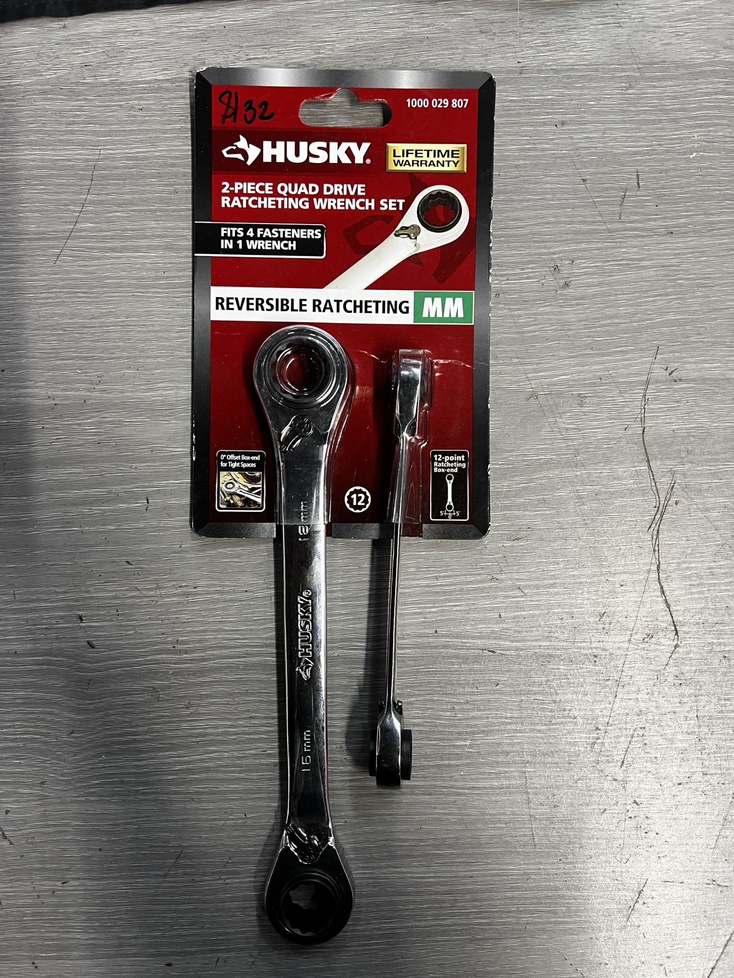 Husky Metric Quad Drive Ratcheting Wrench Set (2-Piece)