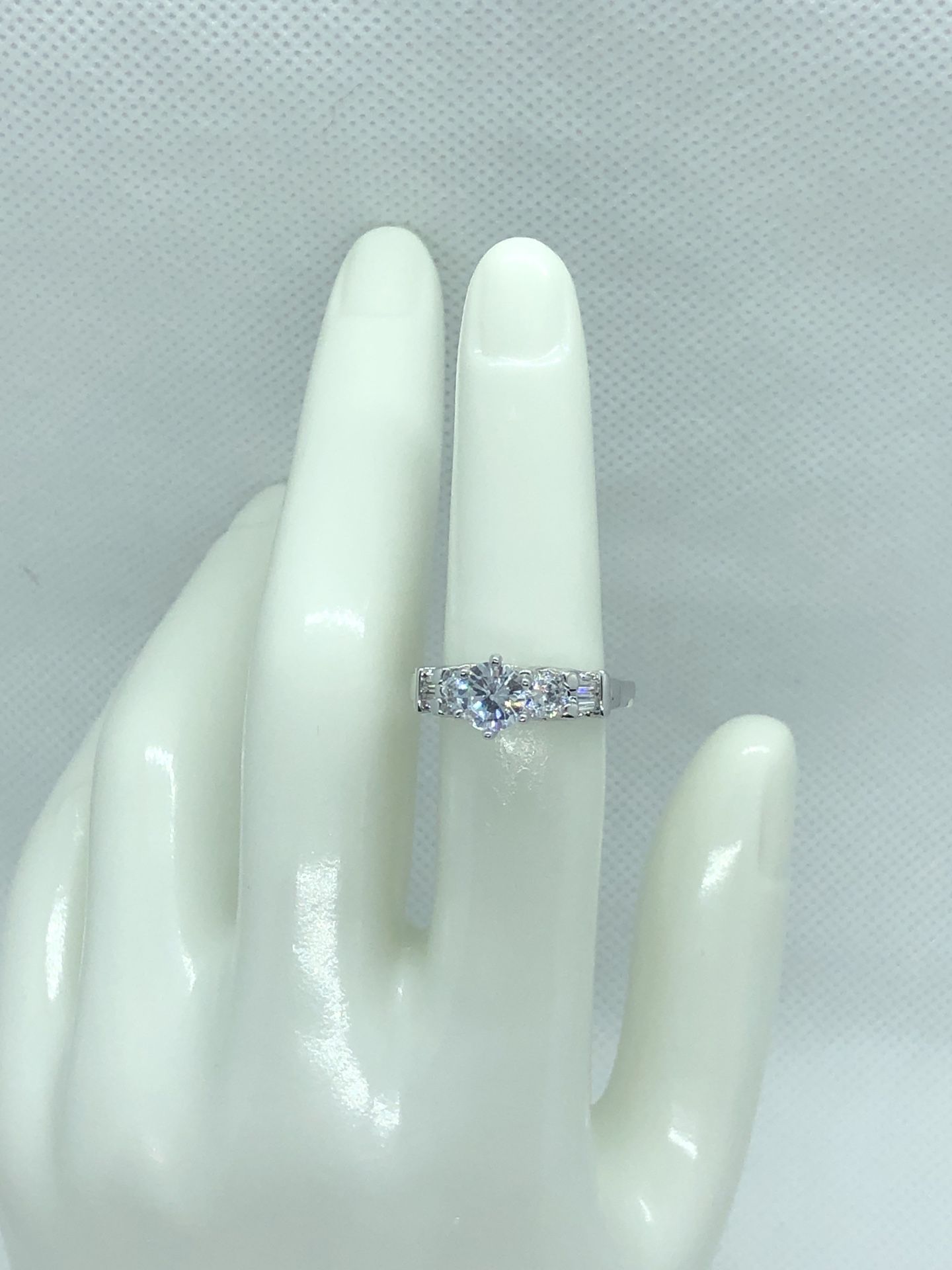 14k White Gold Plated Ring