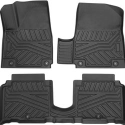 Powerty Floor Mats for 2022-2025 2026 Hyundai Ioniq 5 Limited Only (with Sliding Console) Accessories Liner Set TPE 3D Car Mats All-Weather Custom Fit