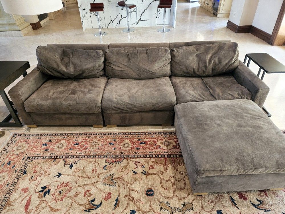 Restoration Hardware Cloud NU BUCK leather Couch