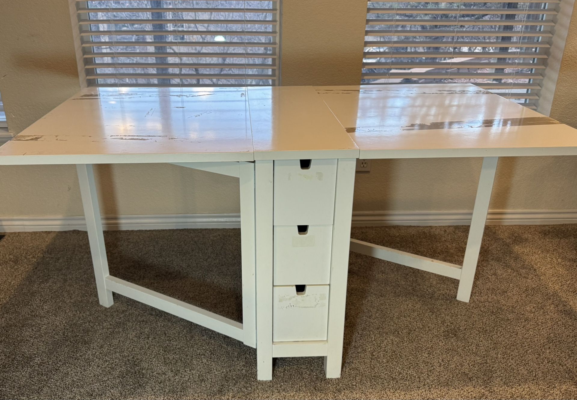 IKEA Expandable Craft Table With 6 Drawers