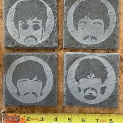 Beatles Stone Coasters Beautiful Pieces Very Unique Comes With Box Great Xmas Gift 