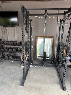 Work out station and weights