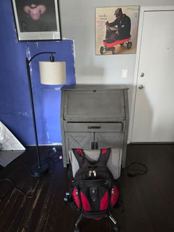 Fold Out Grey Desk/Drawer