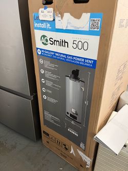 AO smith 500 40 gallon natural gas power vent water heater (in store)