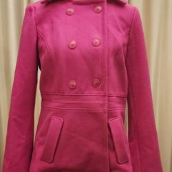 Tommy Hilfiger Woman Wool Coat Pink XS Very Good Condition