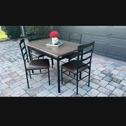 Wood Table And 4 Chairs