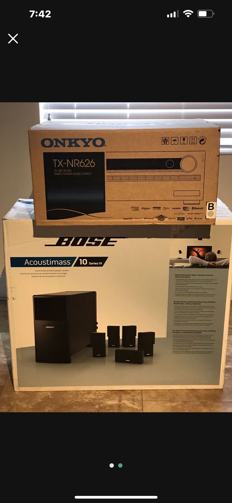 Bose Home theater 10 series, lightly used. $650.00 