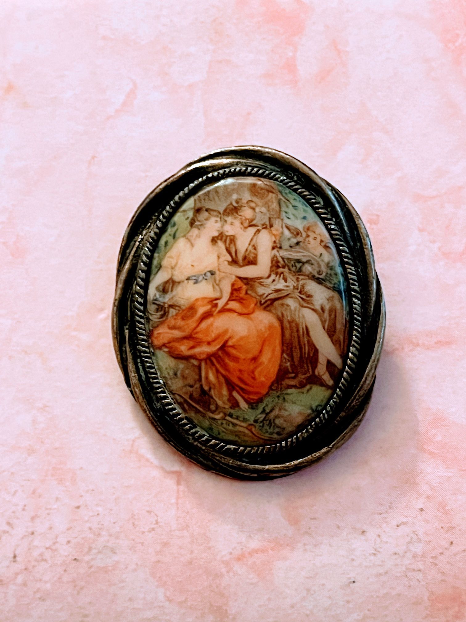 Vintage Antique Art Deco Filigree Brooch Pin