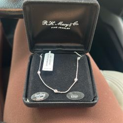 Sterling Sliver Dia Necklace 