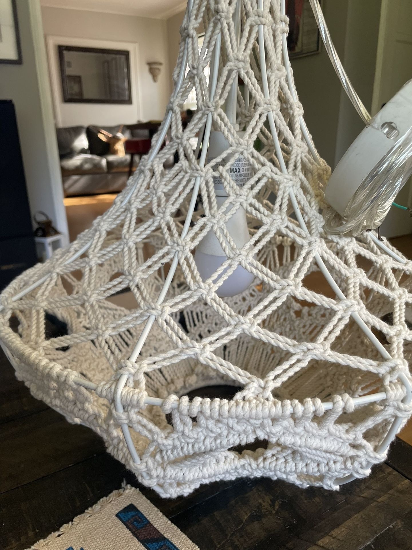 Macrame Boho Lamp
