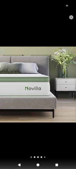 Near Perfect! Novilla 12" Queen Hybrid Mattress – True Medium Gel Memory Foam & Pocket Springs