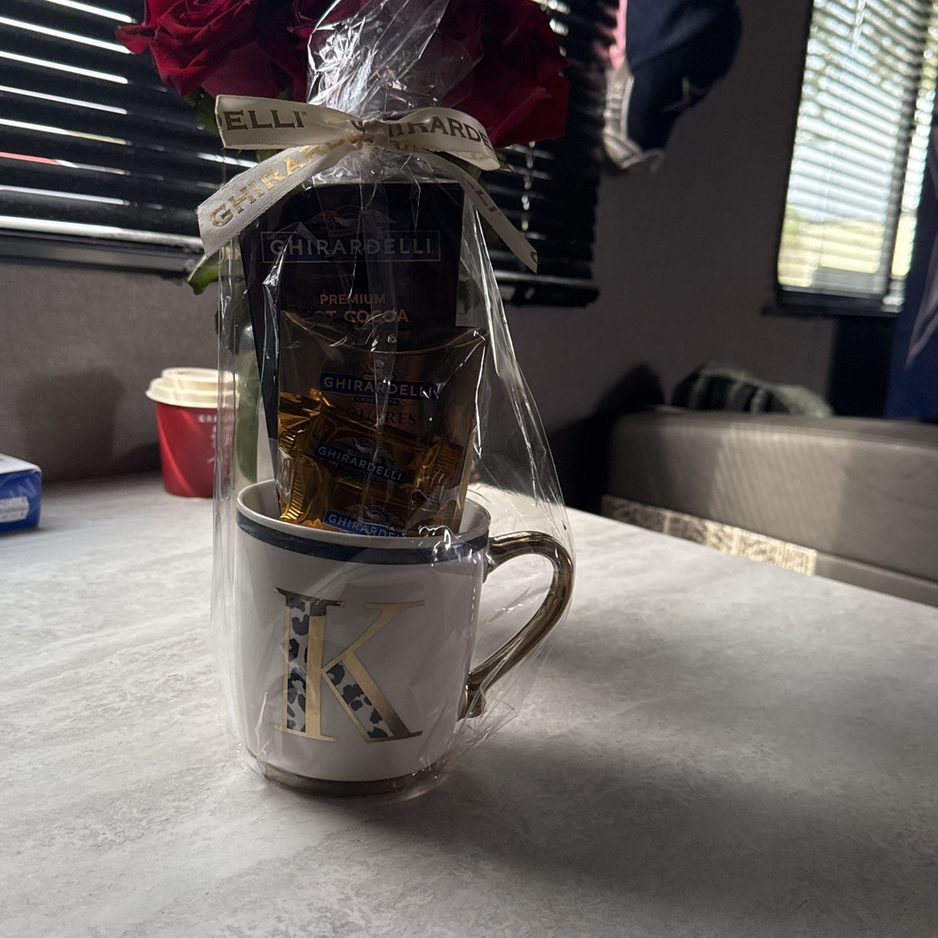 coffee mug with initial k
