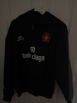 Balenciaga Soccer Jersey Hoodie Black