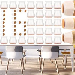 Silicone Chair Leg Floor Protectors 16 Pack