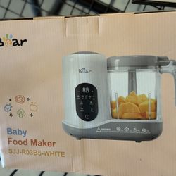 BEAR 2024 Baby Food Maker | One Step Baby Food Processor Steamer Puree Blender | Auto Cooking & Grinding | Baby Food Puree Maker with Self Cleans | To