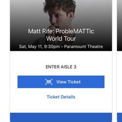 Matt Rife- 5/11 9:30PM - VIP Walk of Shame Tickets