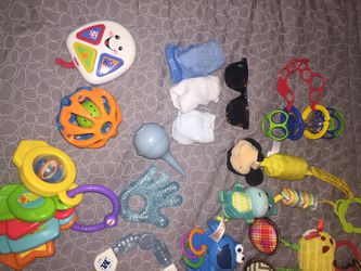 Baby accessories and toys, 19 pieces