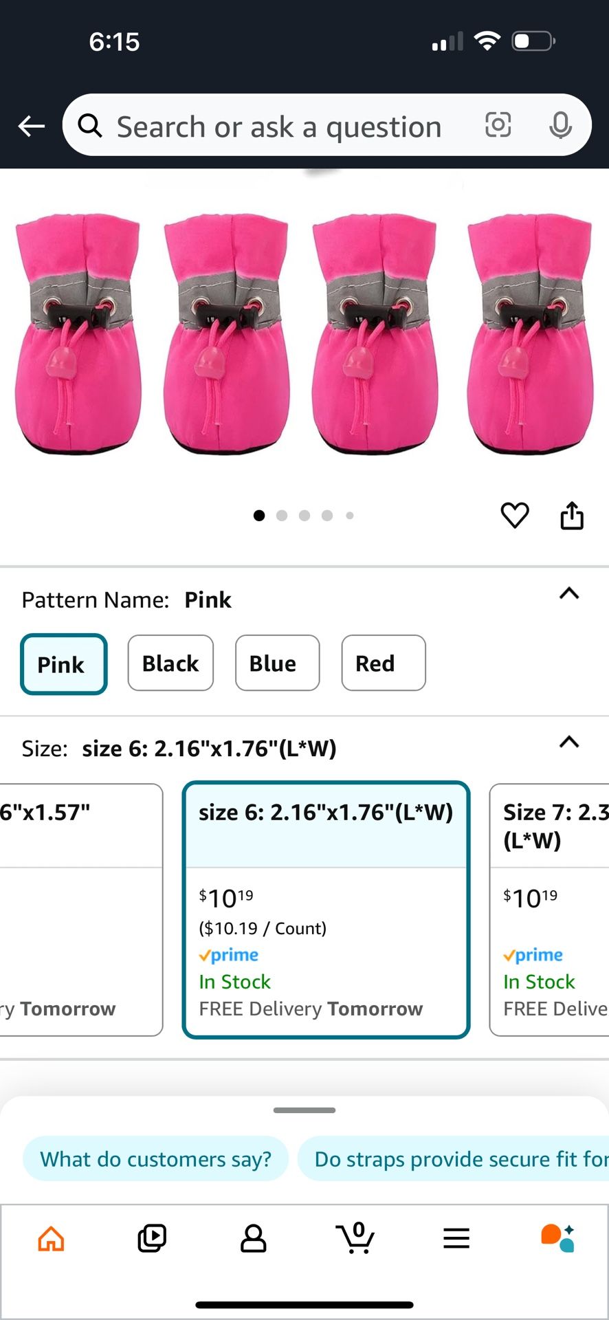 Dog Booties For Small Dog - 2 Sets.