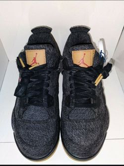 Black Levi Jordan 4's