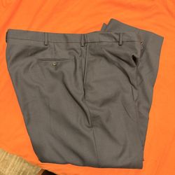 Pronto Uomo Men’s Dress Slacks Pants Size 48” waist. blue steel  Color- belt line to bottom of cuff is 39 1/2”s