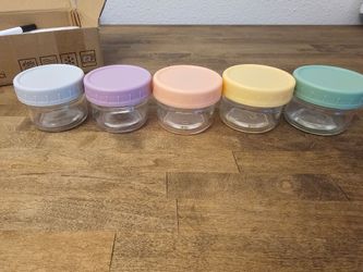 Caperci 6-Piece Glass Baby Food Container Set