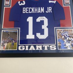 Signed Framed Odell Beckham Jersey 