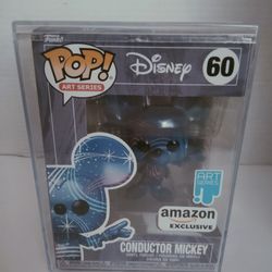 Funko Pop! Art Series Disney #60 Conductor Mickey Amazon Exclusive w/ Protector -New!