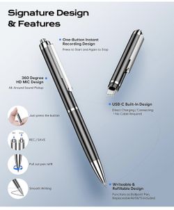 72GB Digital Voice Recorder Pen – Brand New