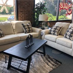 Abinger Natural Living Room Set /couch /Sofa and Loveseat 