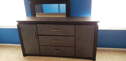 Queen headboard, dresser, mirror, night stand