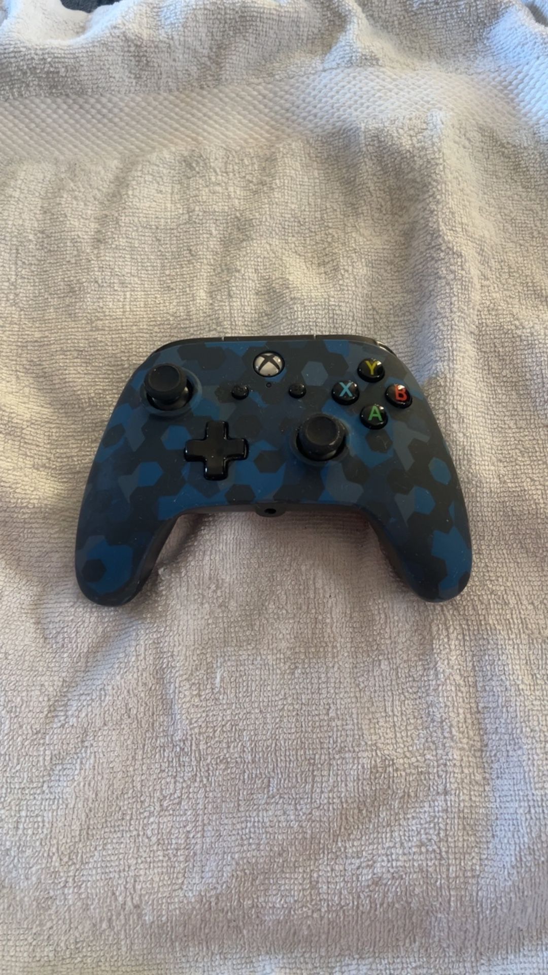 Blue Camo Wired Xbox One Controller NO CABLE