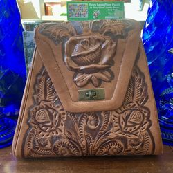 Hand-tooled Leather Bag